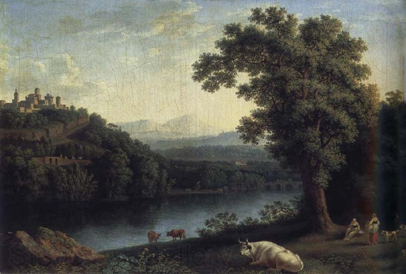 Jakob Philipp Hackert Landscape with River France oil painting art